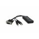 3GO C132 adaptador de cable de vídeo 0,285 m VGA (D-Sub) + 3.5mm + USB Type-A HDMI Negro